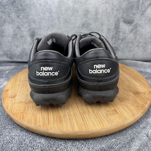 New Balance Minimus Shoes Mens Size 9 D Black Leather Golf Sneakers NBG1002 main image 9